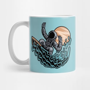 Surfing Astronaut Riding a Wave Mug